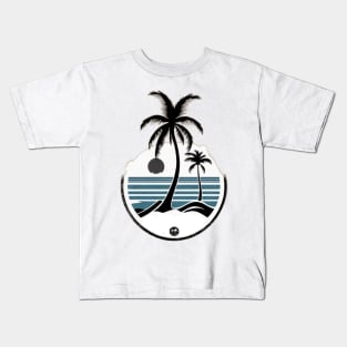 beach palm tree island Kids T-Shirt